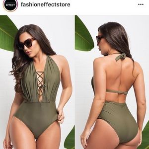 Olive bathing suit